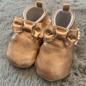 Metallic Pink Moccasin